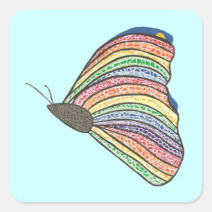 Rainbow Mosaic Butterfly Stickers