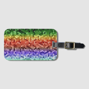 Rainbow Mosaic Pattern Luggage Tag