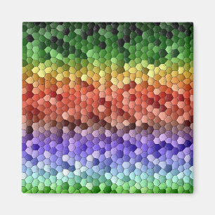 Rainbow Mosaic Pattern Magnet