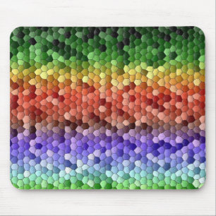 Rainbow Mosaic Pattern Mouse Mat