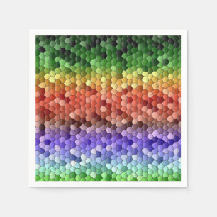 Rainbow Mosaic Pattern Napkin