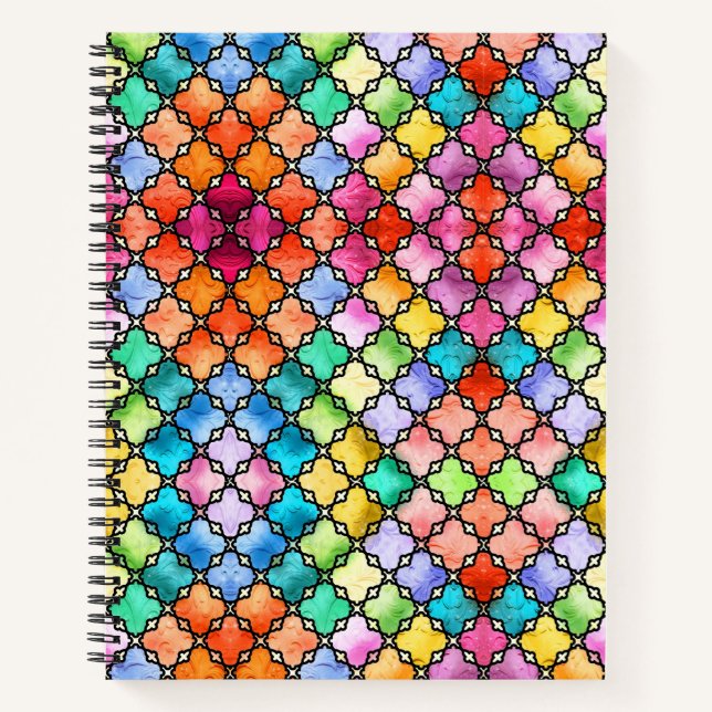 Rainbow mosaic pattern notebook (Front)