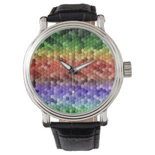 Rainbow Mosaic Pattern Watch
