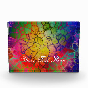 Rainbow Mosaic -Stained Glass Look Photo Block