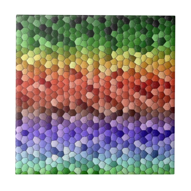 Rainbow Mosaic Tile (Front)