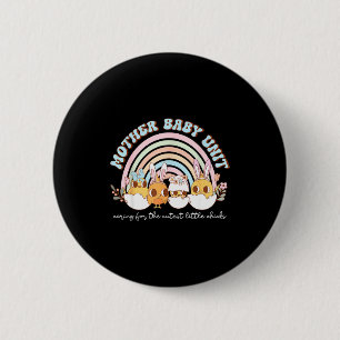 Rainbow mother baby unit bunny chick easter day mb 6 cm round badge