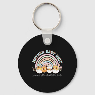 Rainbow mother baby unit bunny chick easter day mb key ring