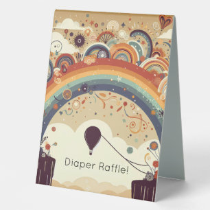 Rainbow Motiff with Hot Air Balloon