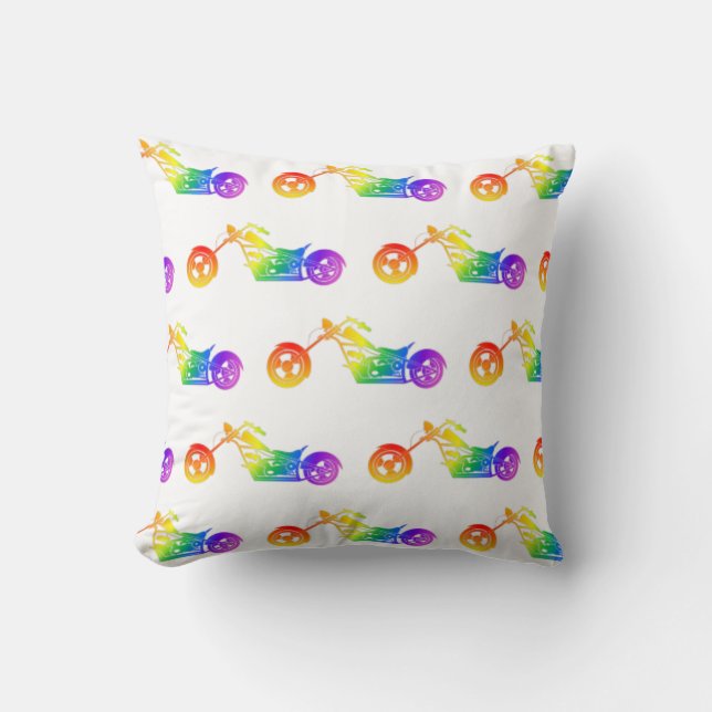Rainbow Motorcycle Cushion (Front)
