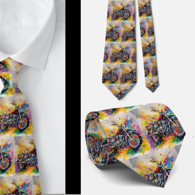 Rainbow Motorcycle Motorcross Sport Tie (Creator Uploaded)