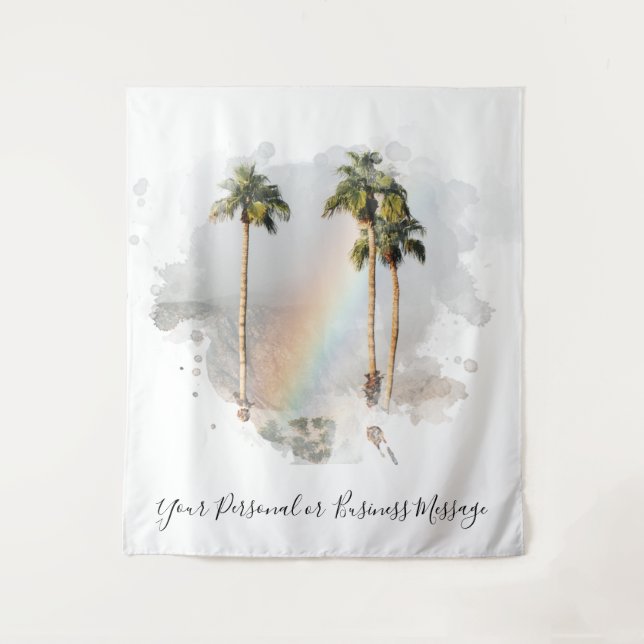 *~* Rainbow Mountain EXOTIC TROPICAL Palm AR11  Tapestry (Front)