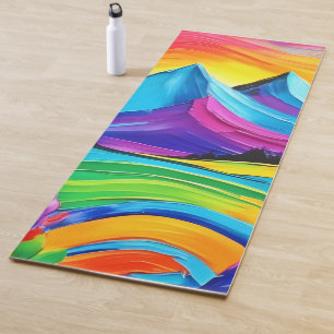Rainbow Mountain Majesty Art Yoga Mat