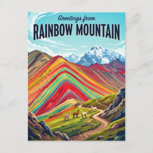Rainbow Mountain Peru Postcard