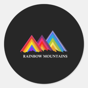 Rainbow Mountains In Peru Classic Round Sticker