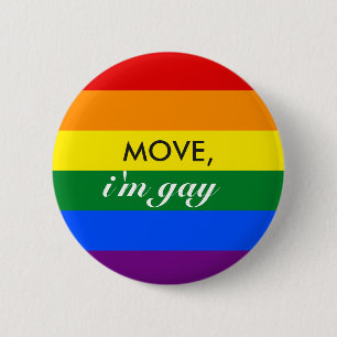 Rainbow MOVE, i'm gay Button