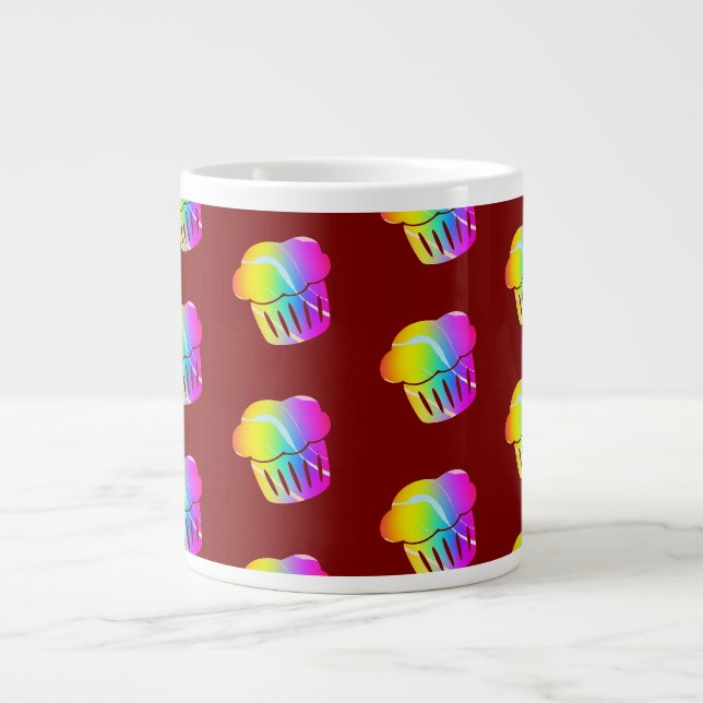Rainbow Muffins Gift  Large Coffee Mug (Front)