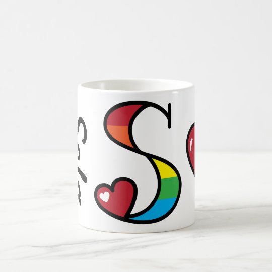 Rainbow Mug Rainbow Monogram S Mug