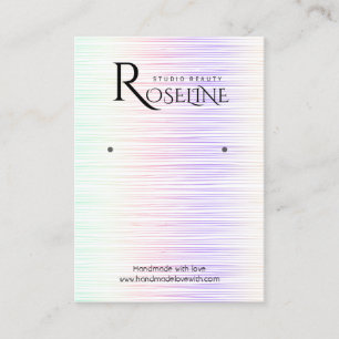 Rainbow Multi Colour iridescent jewlery display Business Card