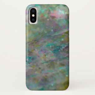 Rainbow Multi Coloured Crystal Rock Marble iPhone X Case
