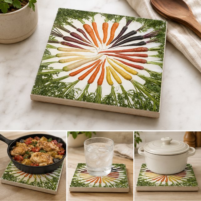Rainbow Multicolored Carrots Tile (Rainbow Multicolored Carrots Tile)