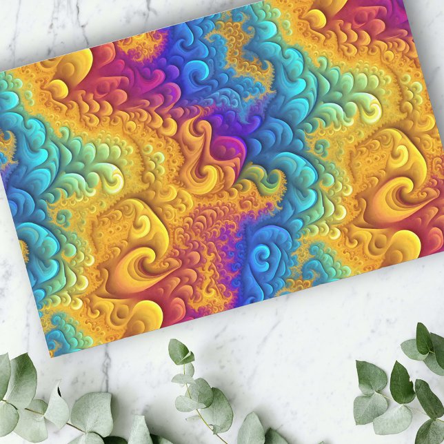 Rainbow Multicolored Gold Fractal  Tissue Paper (Creator Uploaded)