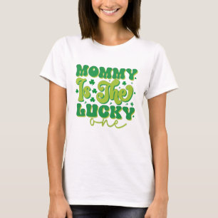 Rainbow mummy Lucky One First Birthday  T-Shirt