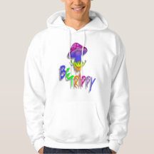 Rainbow Mushroom Peace Sign Hooded Sweatshirt 