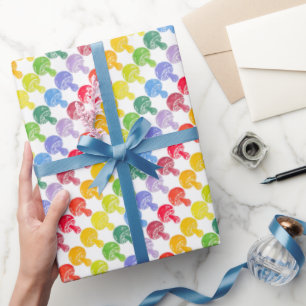 Rainbow Mushroom Wrapping Paper Roll