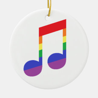 Rainbow Music Note Ceramic Tree Decoration