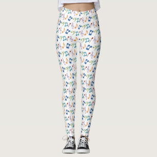 Rainbow Music Note Leggings