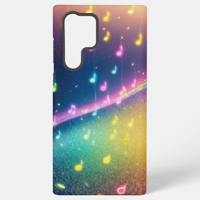Rainbow Music Notes Galaxy Phone Case (Back)