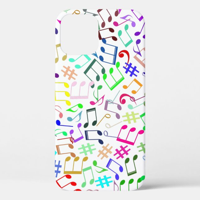 rainbow music notes rockstar Case-Mate iPhone case (Back)
