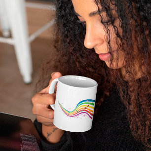 Rainbow Music Wave Mug