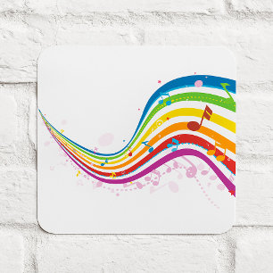 Rainbow Music Wave Stickers