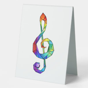 Rainbow musical key treble clef
