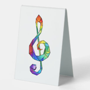 Rainbow musical key treble clef