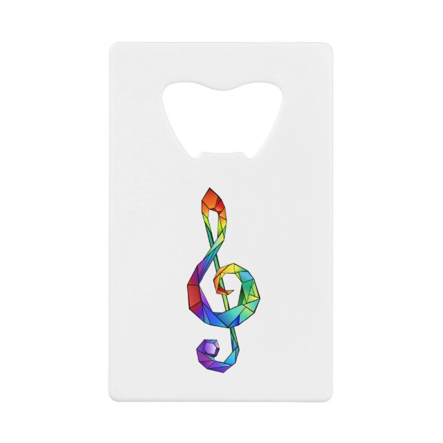 Rainbow musical key treble clef (Front)