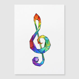 Rainbow musical key treble clef