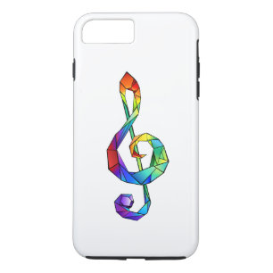 Rainbow musical key treble clef iPhone 8 plus/7 plus case