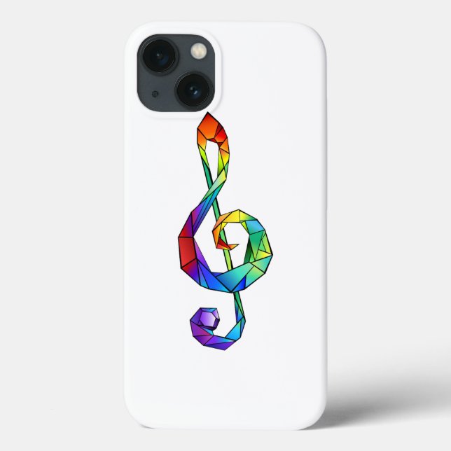 Rainbow musical key treble clef Case-Mate iPhone case (Back)
