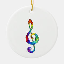Rainbow Musical Key treble clef