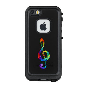 Rainbow musical key treble clef LifeProof FRÄ’ iPhone SE/5/5s case