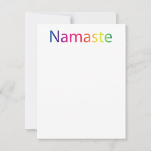 Rainbow Namaste Flat Note Cards