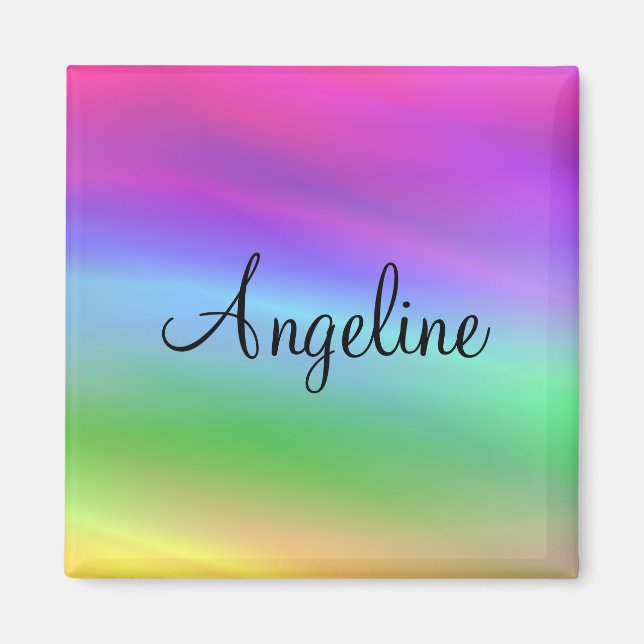 Rainbow Name Magnet (Front)