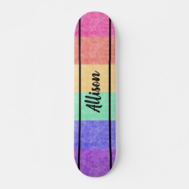 Rainbow Name Skateboard (Front)