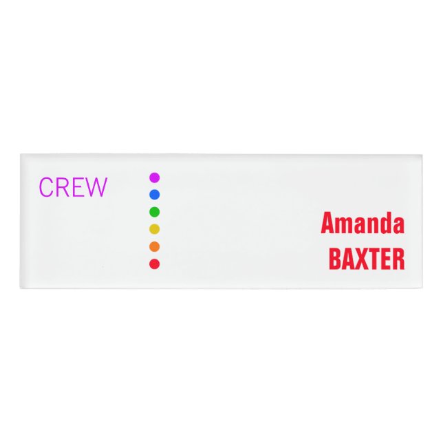 Rainbow Name Tag (Front)