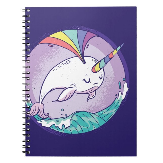 Rainbow Narwhal Notebook (Front)