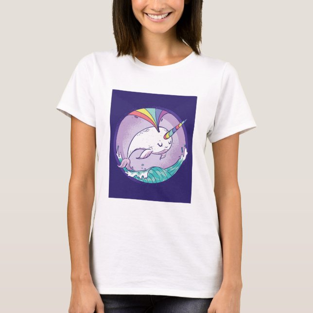 Rainbow Narwhal T-Shirt (Front)