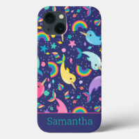 Rainbow Narwhal Under The Sea Girls Personalised