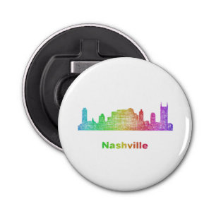 Rainbow Nashville skyline Bottle Opener